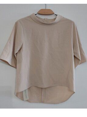NWT Harlan + Holden Minimalist Structured Tan Blouse